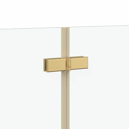 vidaXL Shower Enclosure Gold 120 x 140 cm ESG Glass and Aluminium
