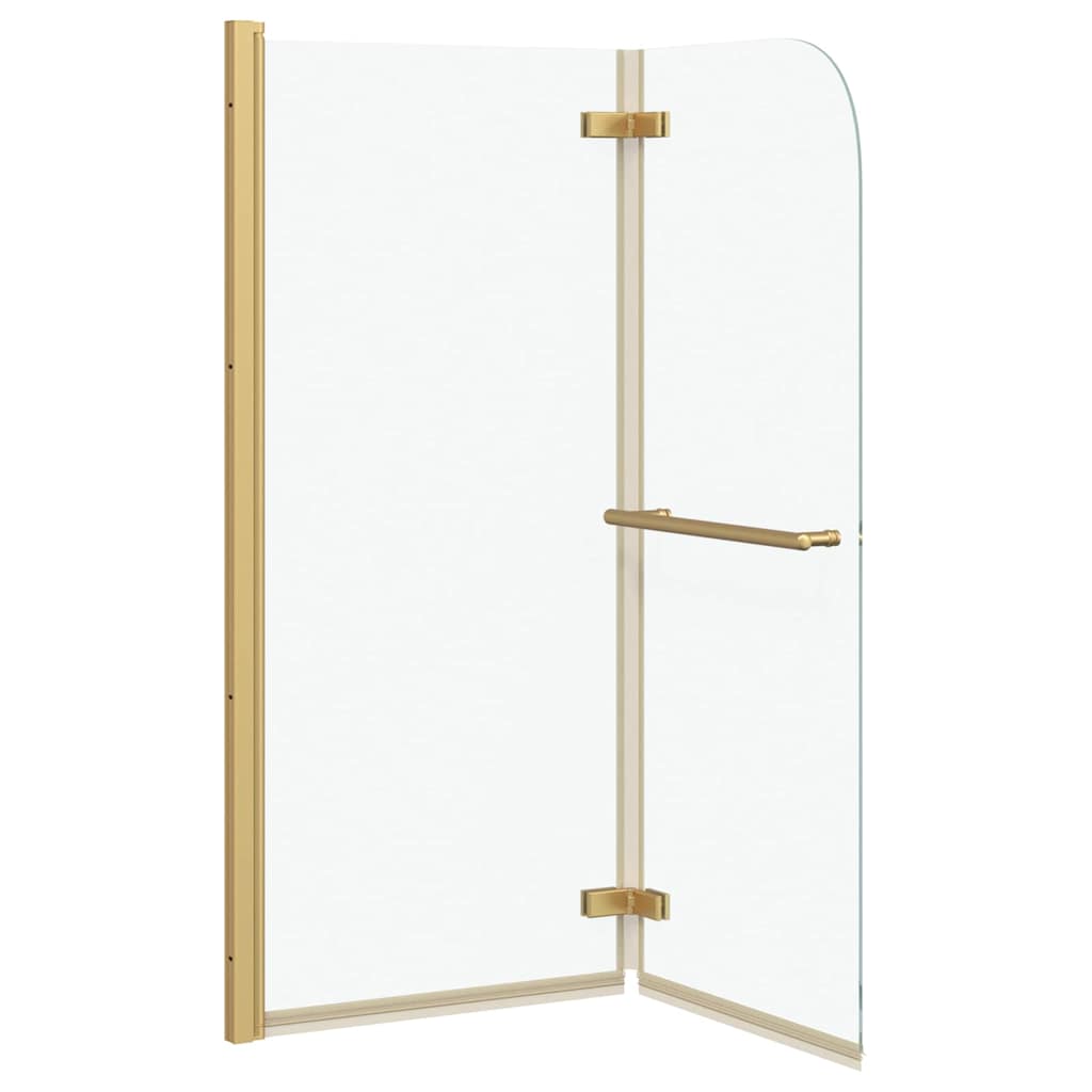 vidaXL Shower Enclosure Gold 120 x 140 cm ESG Glass and Aluminium