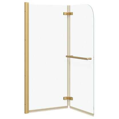 vidaXL Shower Enclosure Gold 120 x 140 cm ESG Glass and Aluminium