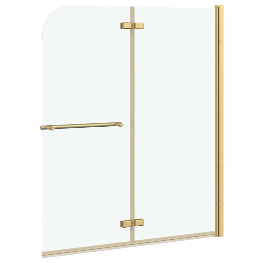 vidaXL Shower Enclosure Gold 120 x 140 cm ESG Glass and Aluminium