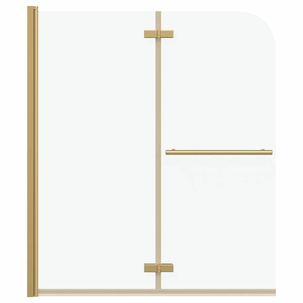 vidaXL Shower Enclosure Gold 120 x 140 cm ESG Glass and Aluminium