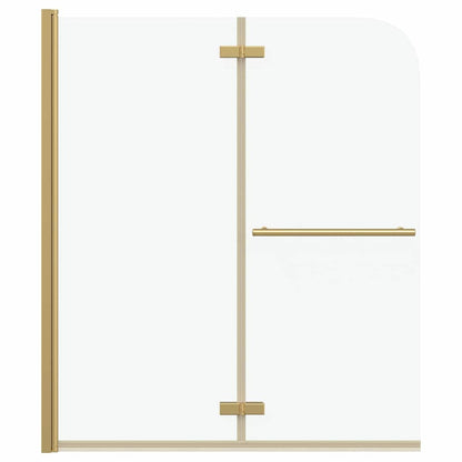 vidaXL Shower Enclosure Gold 120 x 140 cm ESG Glass and Aluminium