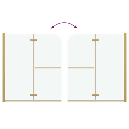 vidaXL Shower Enclosure Gold 120 x 140 cm ESG Glass and Aluminium