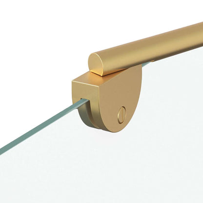 vidaXL Shower Enclosure Gold 120 x 68 x 130 cm ESG Glass and Aluminium