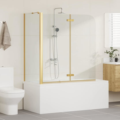vidaXL Shower Enclosure Gold 120 x 68 x 130 cm ESG Glass and Aluminium