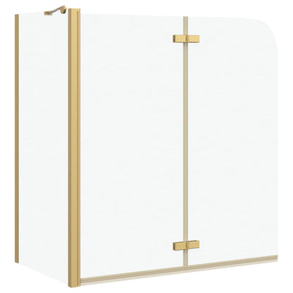 vidaXL Shower Enclosure Gold 120 x 68 x 130 cm ESG Glass and Aluminium