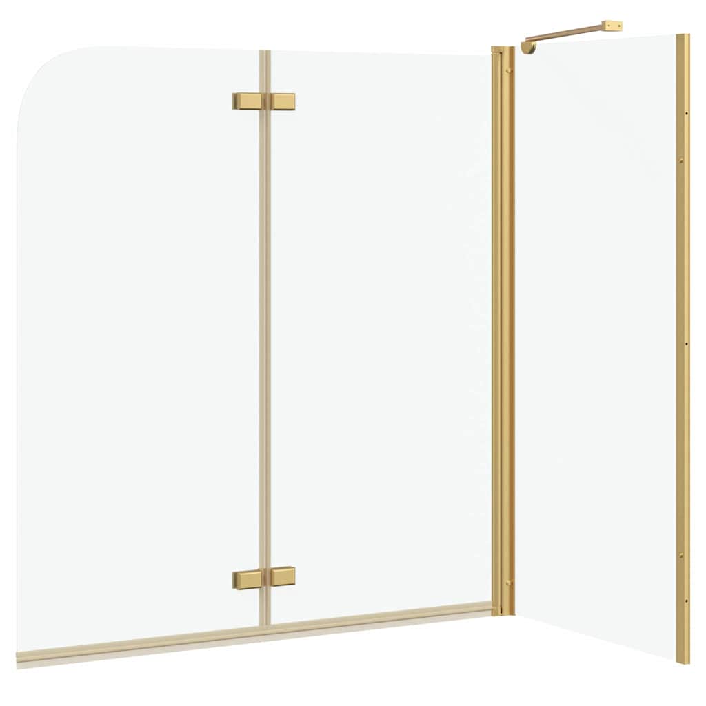 vidaXL Shower Enclosure Gold 120 x 68 x 130 cm ESG Glass and Aluminium