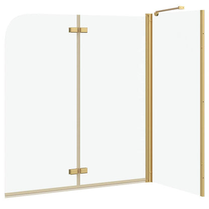 vidaXL Shower Enclosure Gold 120 x 68 x 130 cm ESG Glass and Aluminium