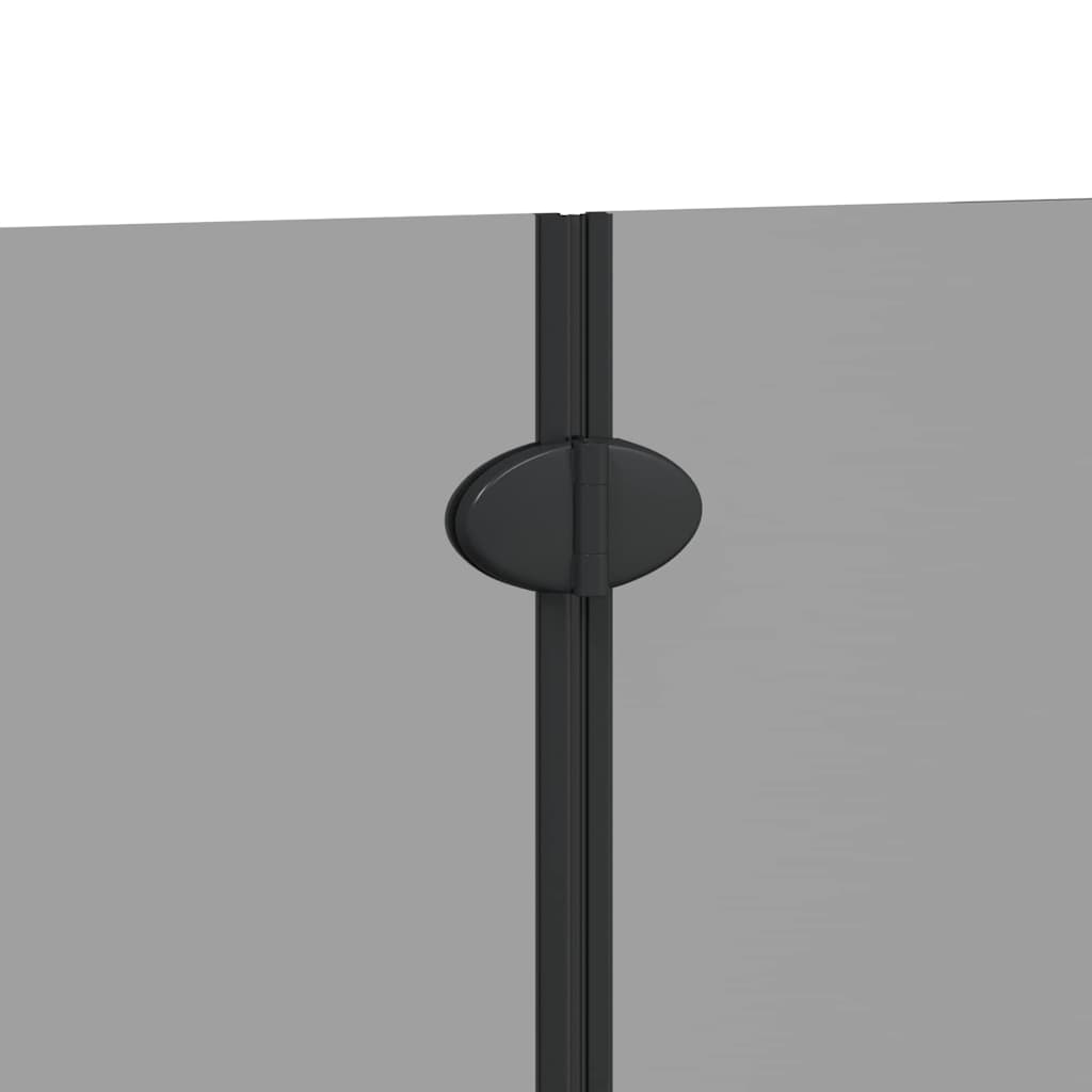 vidaXL Shower Enclosure Black 95 x 140 cm ESG Glass and Aluminium