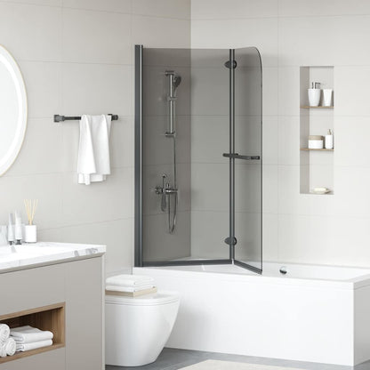 vidaXL Shower Enclosure Black 95 x 140 cm ESG Glass and Aluminium