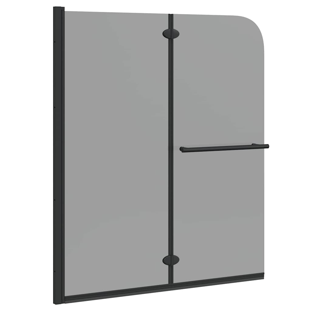 vidaXL Shower Enclosure Black 95 x 140 cm ESG Glass and Aluminium