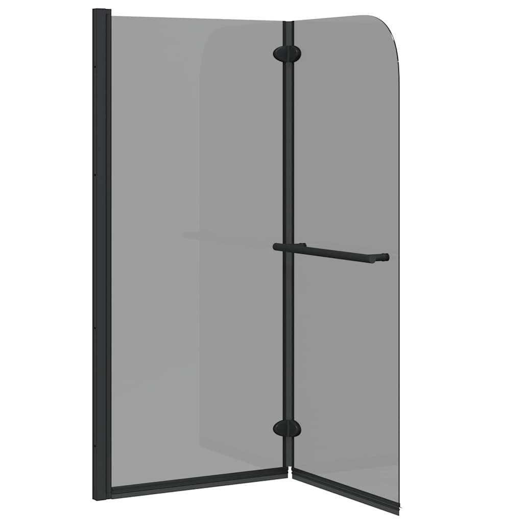 vidaXL Shower Enclosure Black 95 x 140 cm ESG Glass and Aluminium