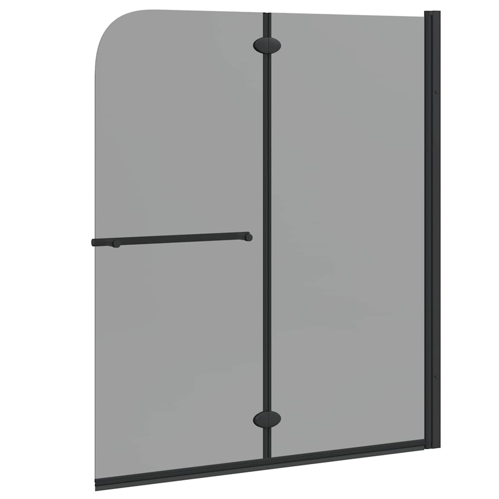 vidaXL Shower Enclosure Black 95 x 140 cm ESG Glass and Aluminium