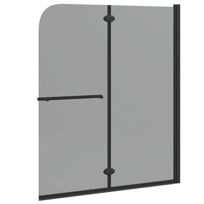 vidaXL Shower Enclosure Black 95 x 140 cm ESG Glass and Aluminium