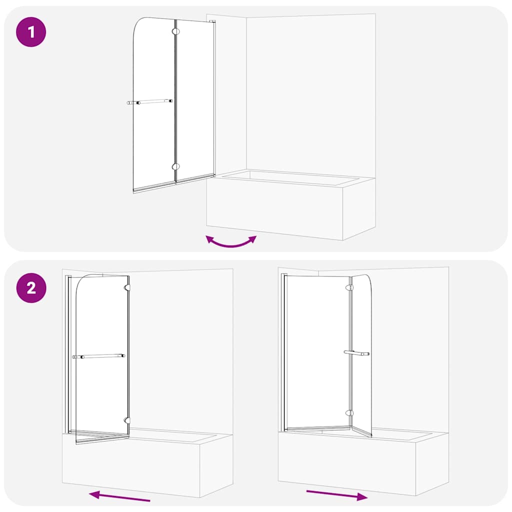 vidaXL Shower Enclosure Black 95 x 140 cm ESG Glass and Aluminium