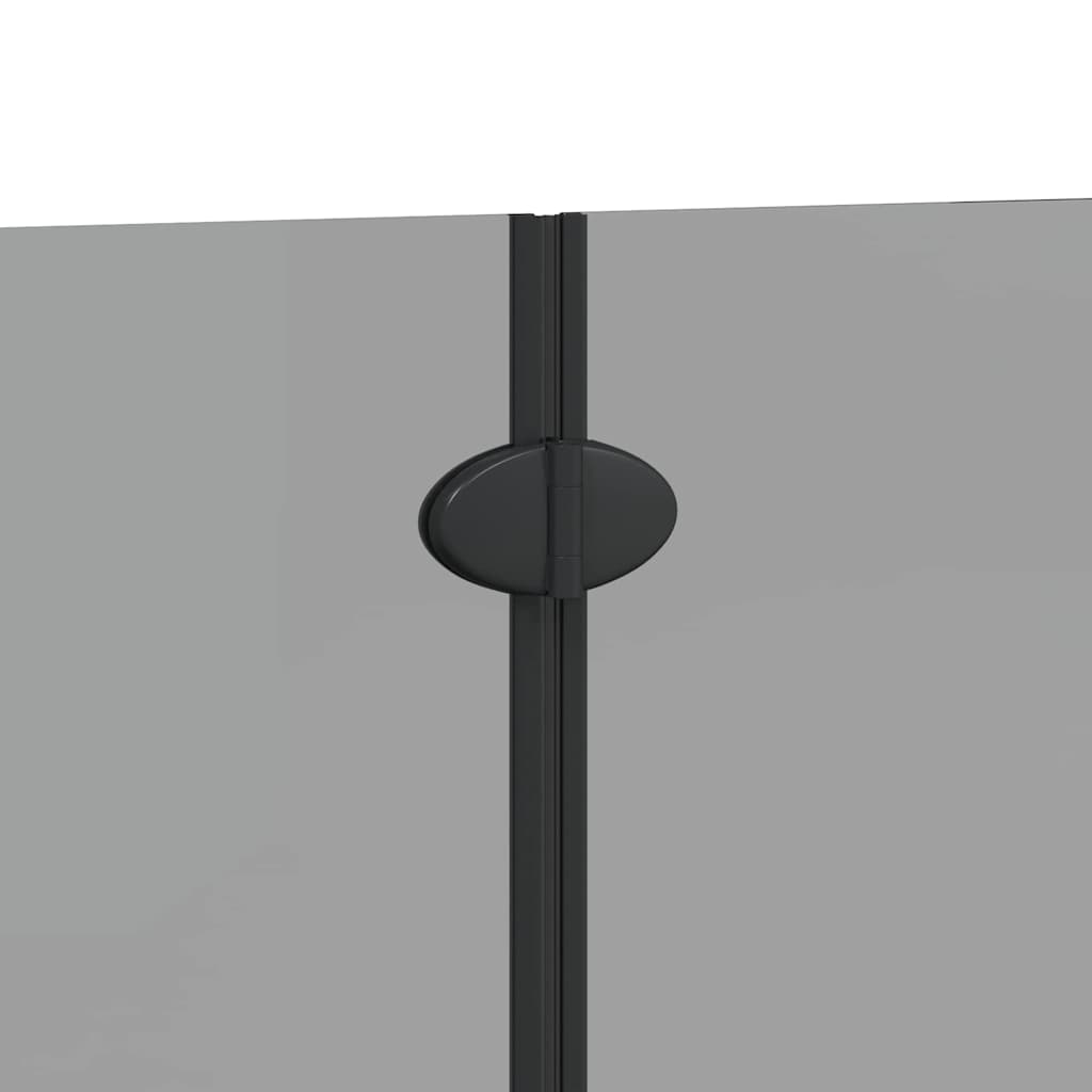 vidaXL Shower Enclosure Black 120 x 140 cm ESG Glass and Aluminium