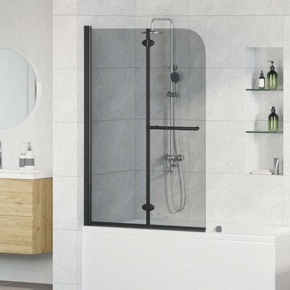 vidaXL Shower Enclosure Black 120 x 140 cm ESG Glass and Aluminium