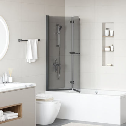 vidaXL Shower Enclosure Black 120 x 140 cm ESG Glass and Aluminium