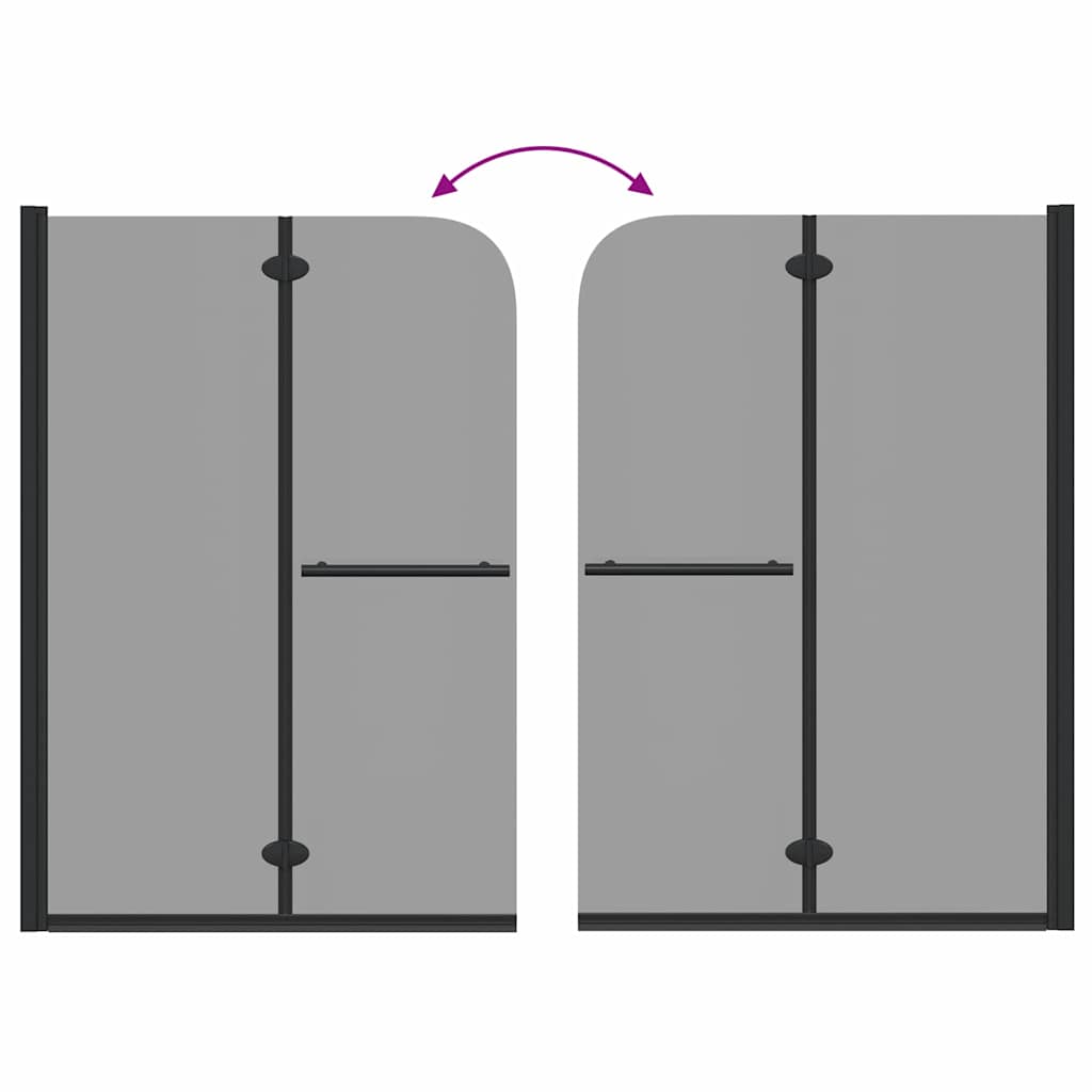 vidaXL Shower Enclosure Black 120 x 140 cm ESG Glass and Aluminium