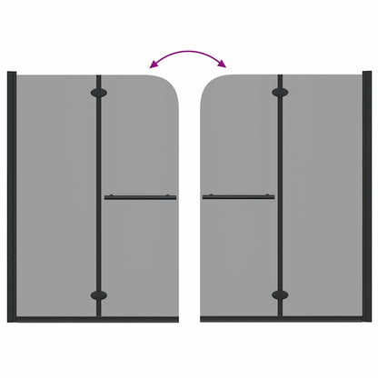 vidaXL Shower Enclosure Black 120 x 140 cm ESG Glass and Aluminium