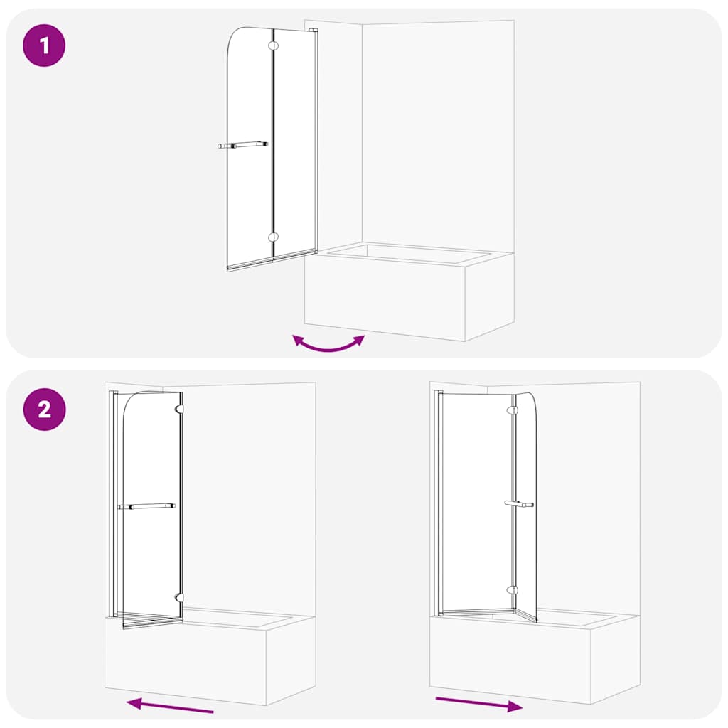 vidaXL Shower Enclosure Black 120 x 140 cm ESG Glass and Aluminium