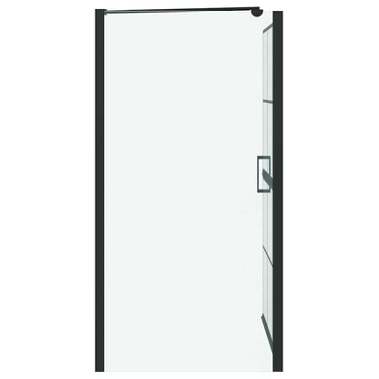 vidaXL Bath Shower Screen Black and Transparent 80 x 68 x 128 cm
