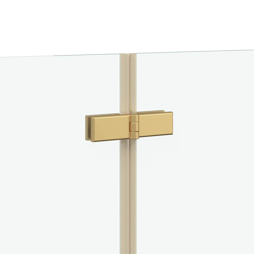 vidaXL Shower Enclosure Gold 95 x 140 cm ESG Glass and Aluminium