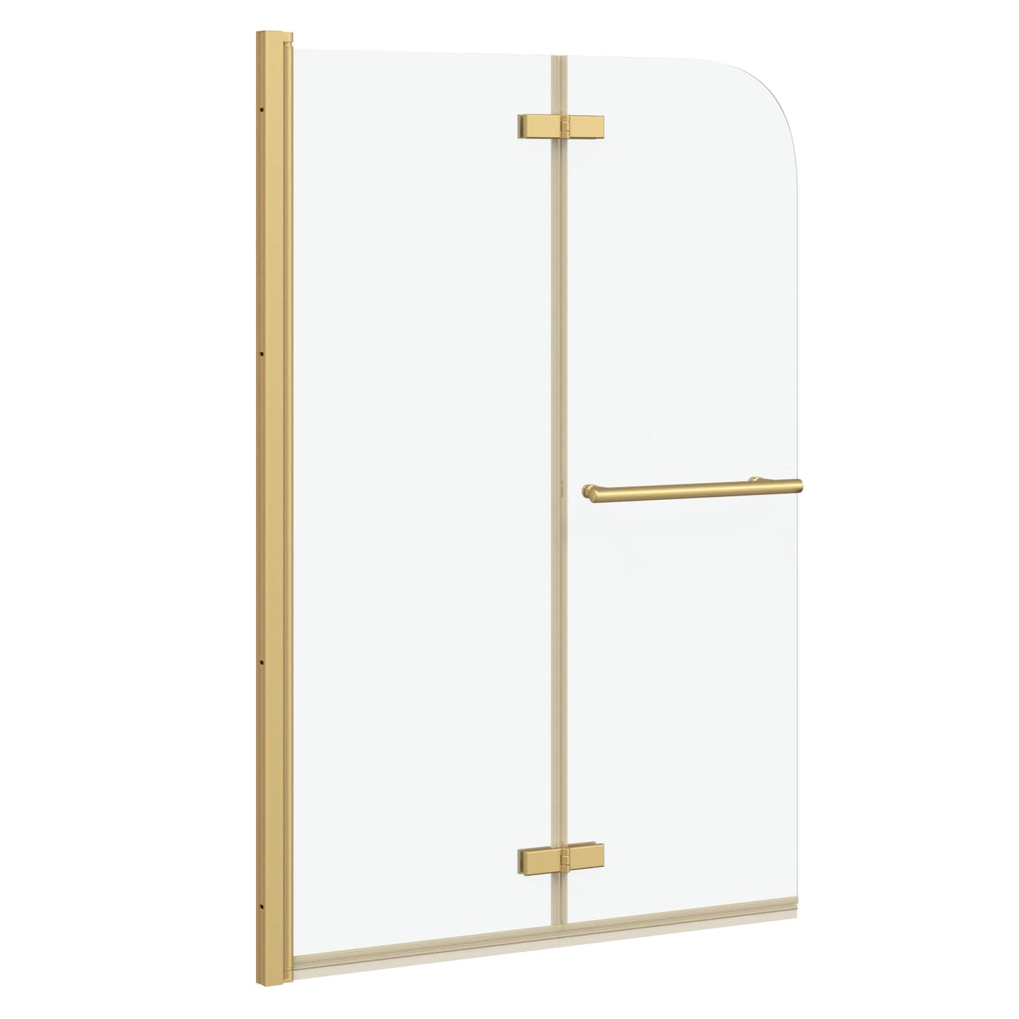 vidaXL Shower Enclosure Gold 95 x 140 cm ESG Glass and Aluminium
