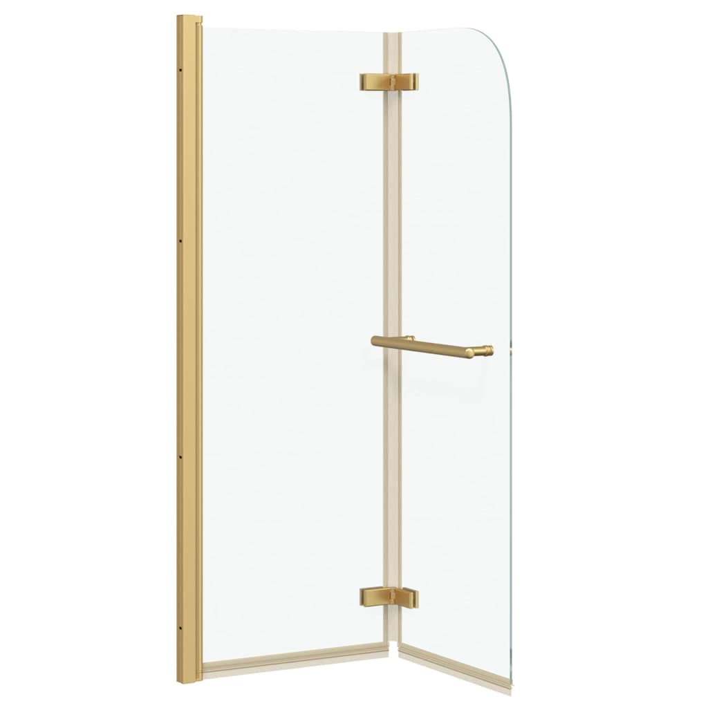vidaXL Shower Enclosure Gold 95 x 140 cm ESG Glass and Aluminium