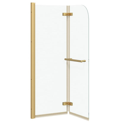 vidaXL Shower Enclosure Gold 95 x 140 cm ESG Glass and Aluminium