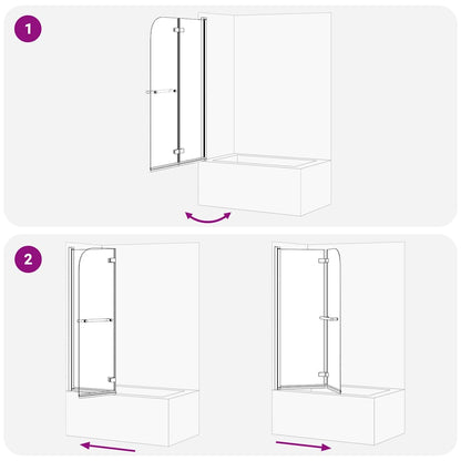 vidaXL Shower Enclosure Gold 95 x 140 cm ESG Glass and Aluminium