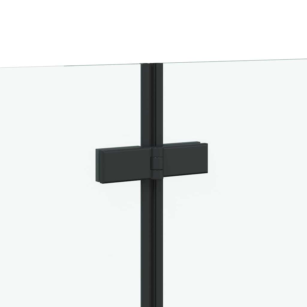 vidaXL Bath Enclosure Geometric Manual Black 120 x 67 x 129 cm