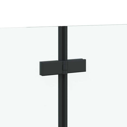 vidaXL Bath Enclosure Geometric Manual Black 120 x 67 x 129 cm