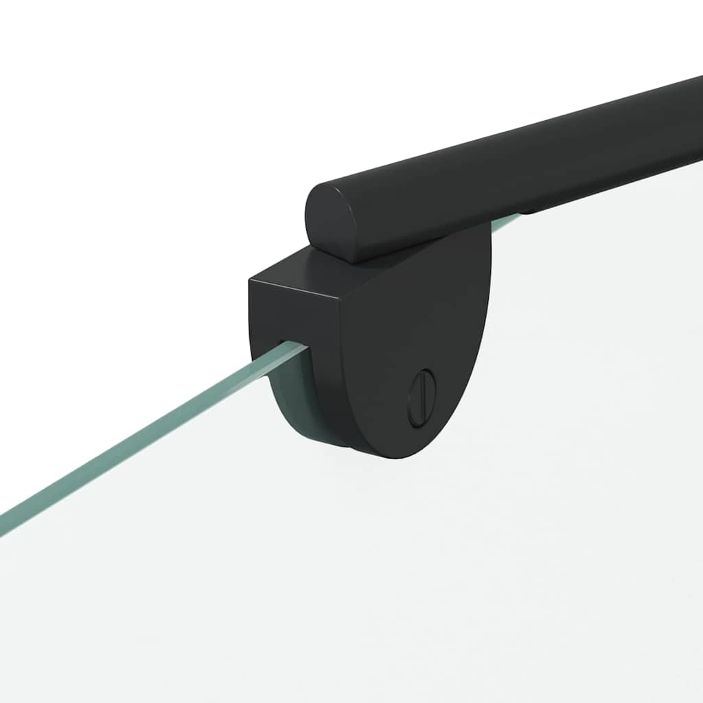 vidaXL Bath Enclosure Geometric Manual Black 120 x 67 x 129 cm