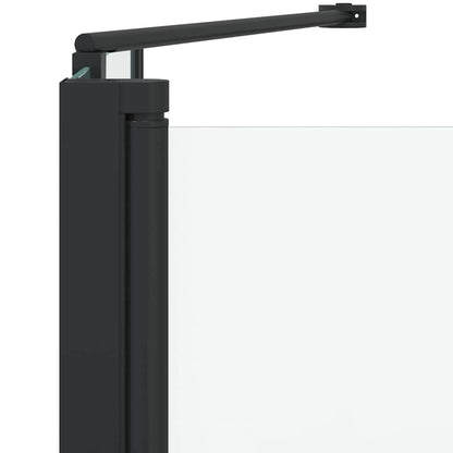 vidaXL Bath Enclosure Geometric Manual Black 120 x 67 x 129 cm