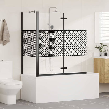 vidaXL Bath Enclosure Geometric Manual Black 120 x 67 x 129 cm