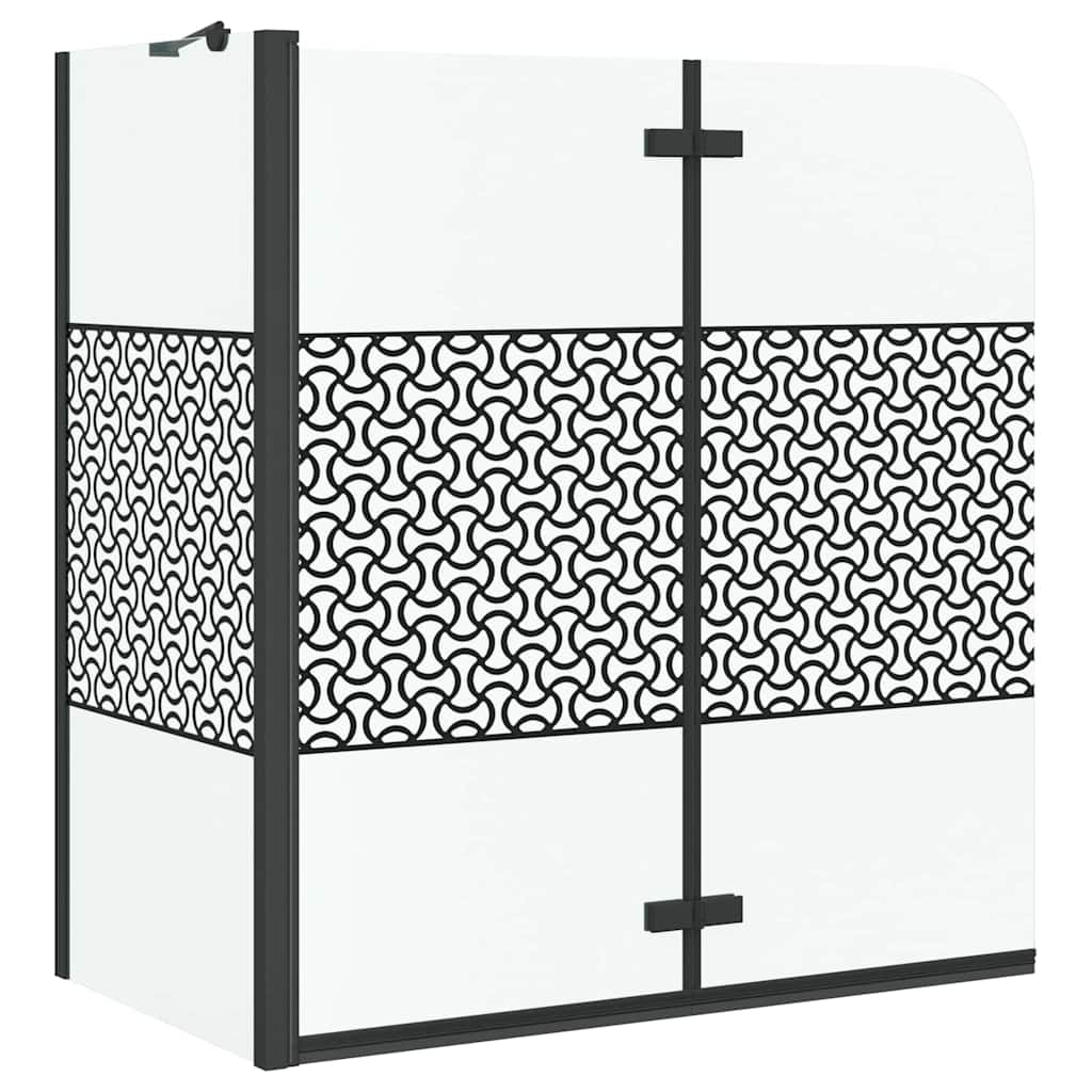 vidaXL Bath Enclosure Geometric Manual Black 120 x 67 x 129 cm