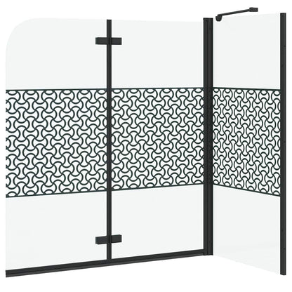 vidaXL Bath Enclosure Geometric Manual Black 120 x 67 x 129 cm