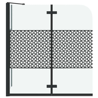 vidaXL Bath Enclosure Geometric Manual Black 120 x 67 x 129 cm