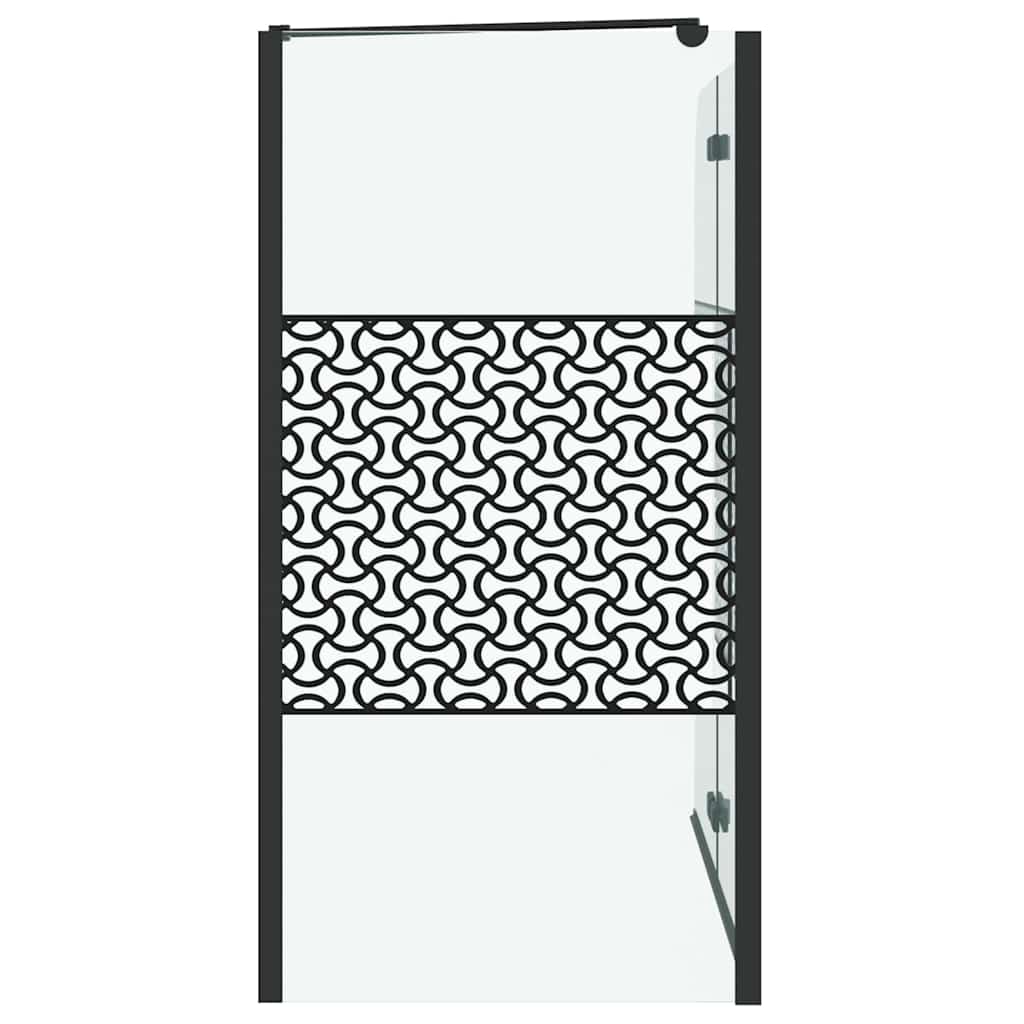 vidaXL Bath Enclosure Geometric Manual Black 120 x 67 x 129 cm