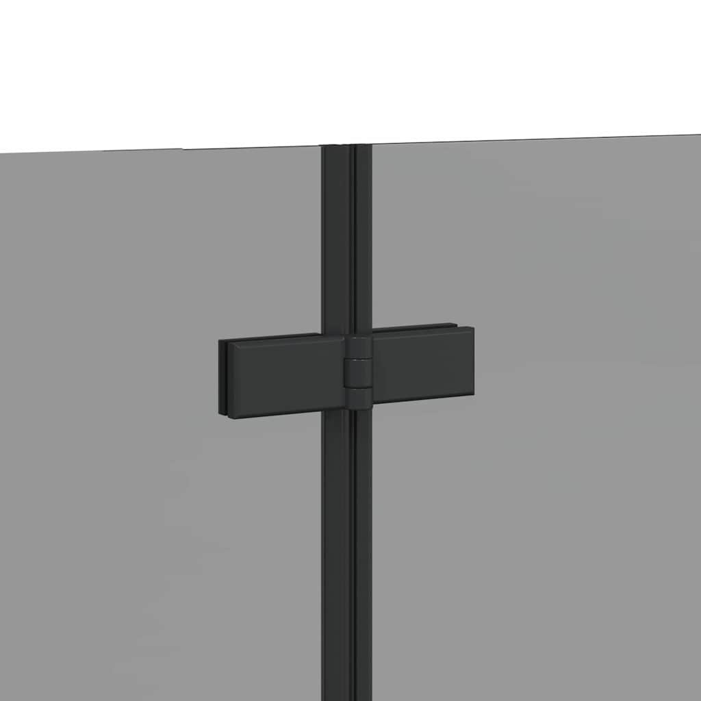 vidaXL Shower Enclosure Black 130 x 138 cm ESG Glass and Aluminium