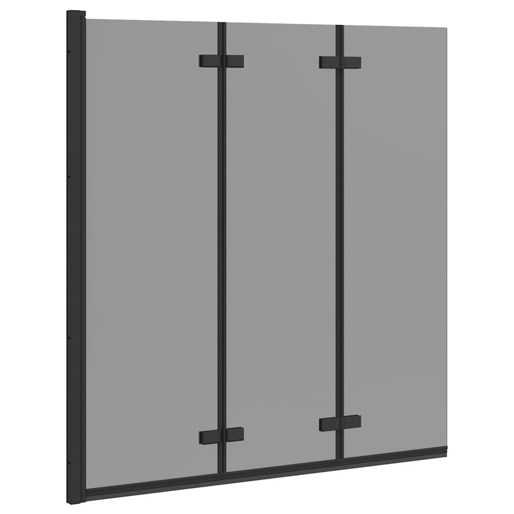 vidaXL Shower Enclosure Black 130 x 138 cm ESG Glass and Aluminium
