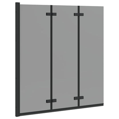 vidaXL Shower Enclosure Black 130 x 138 cm ESG Glass and Aluminium