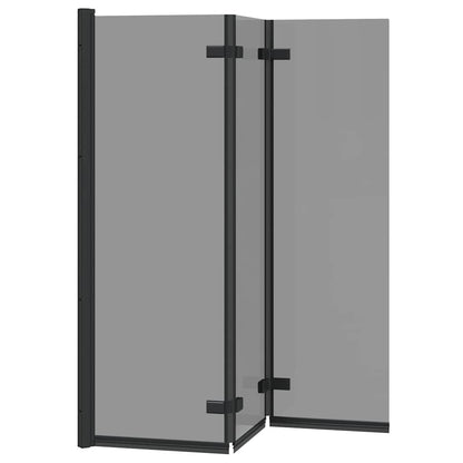 vidaXL Shower Enclosure Black 130 x 138 cm ESG Glass and Aluminium