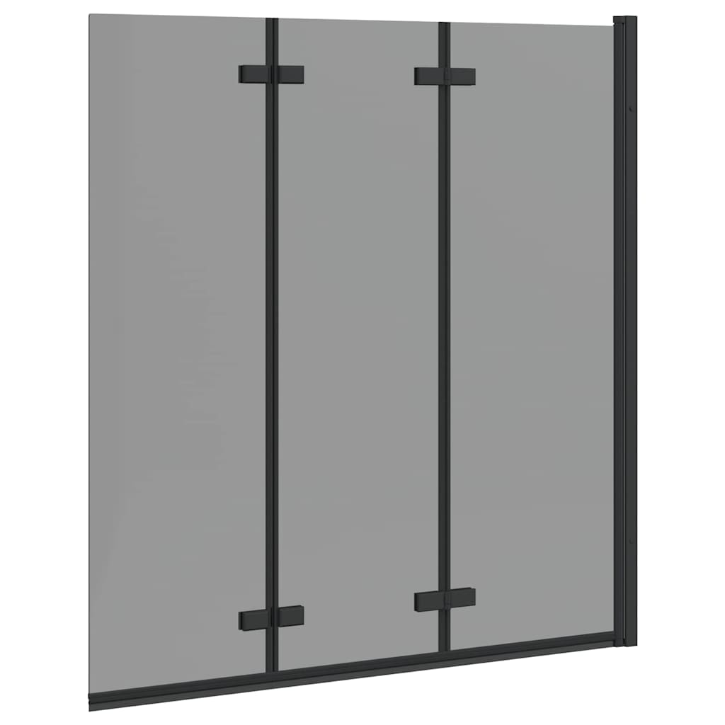 vidaXL Shower Enclosure Black 130 x 138 cm ESG Glass and Aluminium