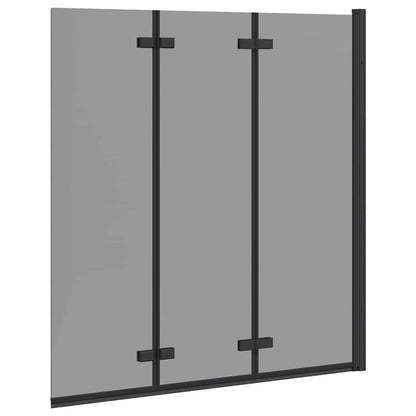 vidaXL Shower Enclosure Black 130 x 138 cm ESG Glass and Aluminium