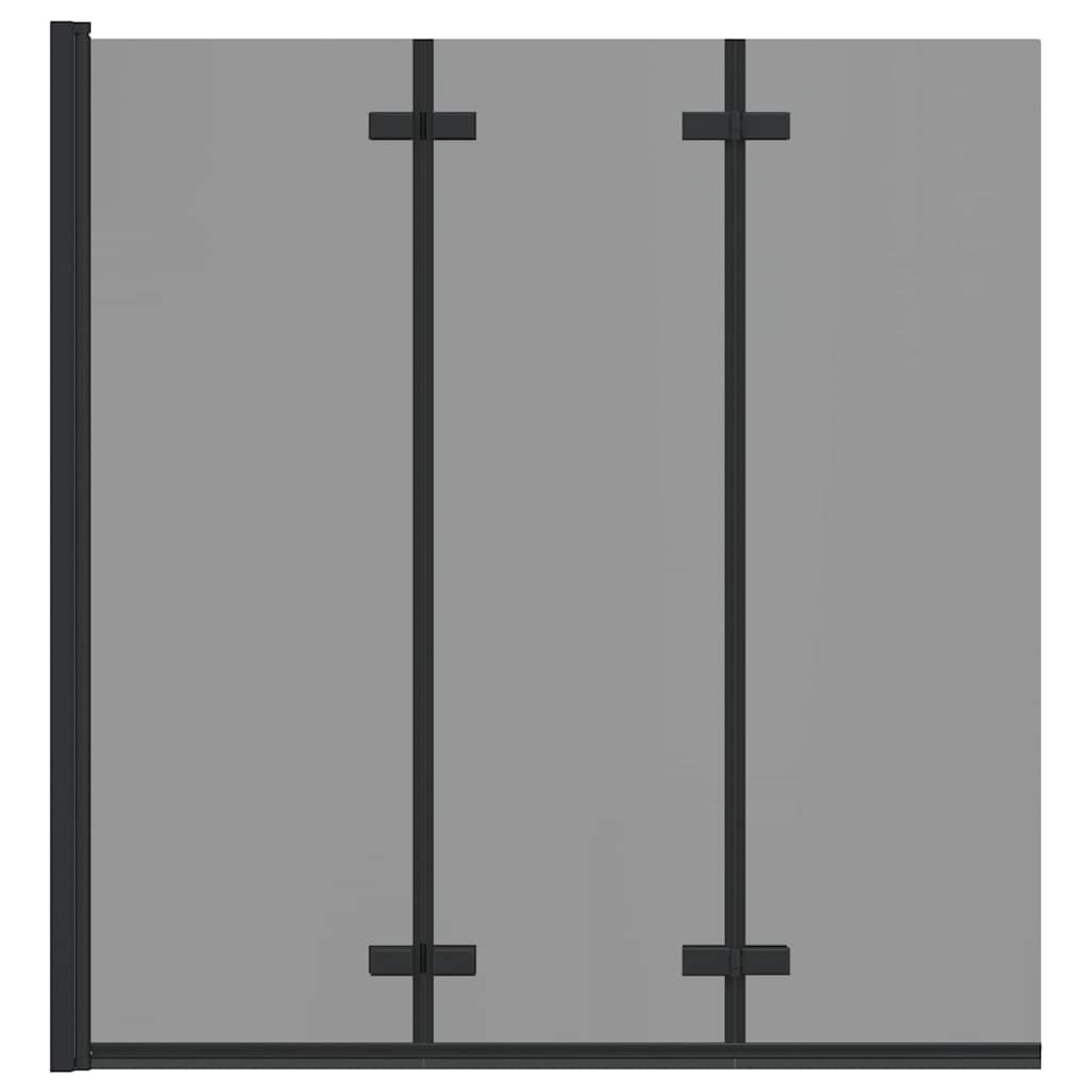 vidaXL Shower Enclosure Black 130 x 138 cm ESG Glass and Aluminium