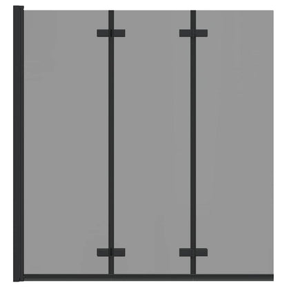 vidaXL Shower Enclosure Black 130 x 138 cm ESG Glass and Aluminium