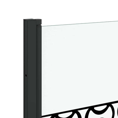 Shower Enclosure Black and Transparent 130 x 130 cm Tempered Glass