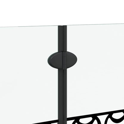 Shower Enclosure Black and Transparent 130 x 130 cm Tempered Glass